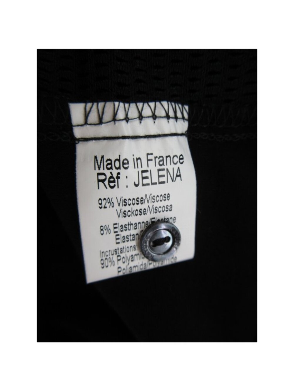 Rayure Top 44 Blouse Tank Button Up Sport Chic Mesh Trim US 12 NEW - Picture 10 of 12